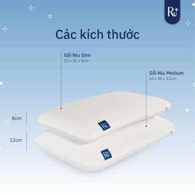Gối Niu Cao Cấp Ru9 - Công Nghệ Đột Phá Graphene Foam | Chất Liệu Foam Mềm Mại