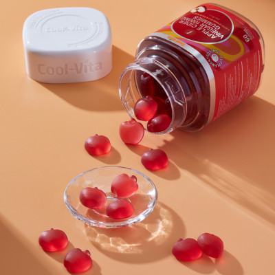 Combo Kẹo Dẻo Giấm Táo Hỗ Trợ Tiêu Hóa & Kẹo Dẻo Củ Dền Hỗ Trợ Bổ Sung Sắt CoolVita (60 viên x 3g)/hộp