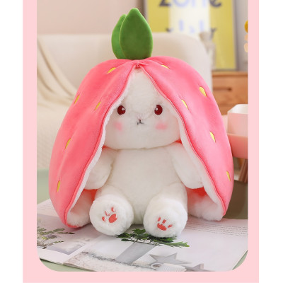 Gấu bông thỏ cà rốt 2 in 1, thú nhồi bông dâu cosplay cao cấp