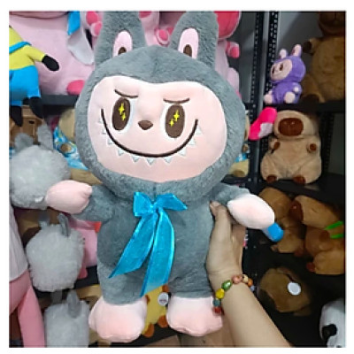Thú nhồi bông labubu đeo nơ dễ thương - Size từ 37cm đến 65cm - Quà tặng gấu bông labubu êm mịn cho bé.