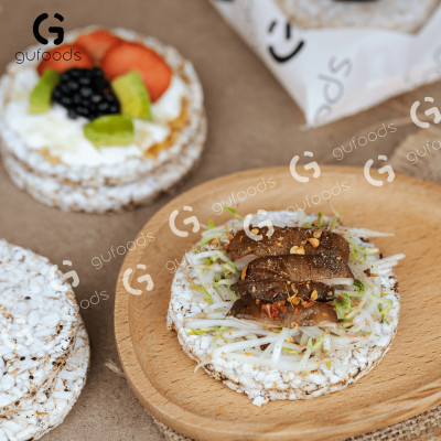 Bánh gạo lứt GUfoods (510g) - Không chiên dầu, Không đường, Từ gạo và ngũ cốc nguyên hạt, Lành mạnh, Phù hợp Eat clean, Ăn vặt healthy, Thực dưỡng, Tập gym, Thuần chay, Đa dạng hương vị
