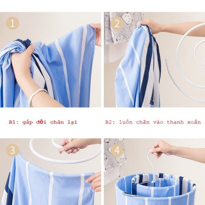 Giá phơi chăn mền siêu tiết kiệm không gian