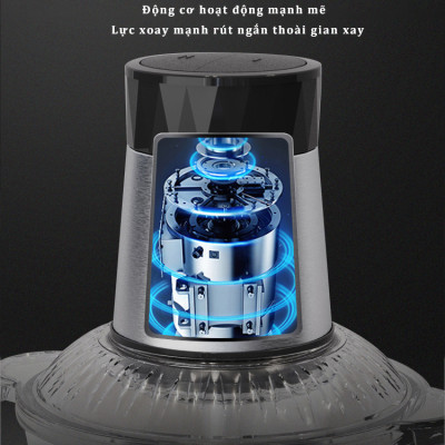 Máy xay thịt đa năng KONKA KJ-FP201 Cối thủy tinh 2 Lít với 4 lưỡi inox 304 Công Suất 250W - HÀNG CHÍNH HÃNG