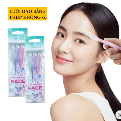 Dao Cạo Lông Mặt Cán Dài Dành Cho Nữ Kai Razor Can Face 017811Q (Set 3 Cây)