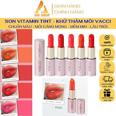 Son Dưỡng Môi VACCI - Lên Màu Đẹp - Lâu Phai - Vitamin Tint Lipstick - Môi Căng Mọng - Mượt Mà