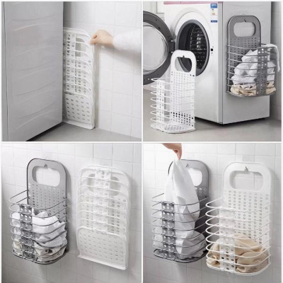 Giỏ đựng quần áo KG99 gấp gọn treo tường thiết kế thông minh dễ sử dụng 42cm (Tặng kèm 1 món quà tri ân) - Hàng chính hãng