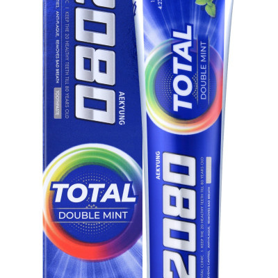 Kem đánh răng 2080 Total Green Mint Hàn Quốc bảo vệ răng nướu toàn diện, trắng răng, sạch mảng bám 120gr