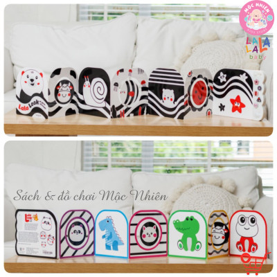 Sách âm thanh Lalalook đồ chơi kích thích thị giác não bộ phát triển cho bé sơ sinh Lalala baby