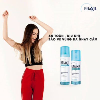Xịt Khử Mùi Hàng Ngày Etiaxil Déodorant Anti-Transpirant 48H Peaux Sensibles Vaporisateur (100ml) + Tặng 1 Móc Khóa Nhựa 2 Mặt