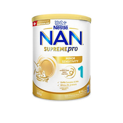 Thùng 6 lon Sữa bột Nestlé NAN SUPREMEPRO 1 800g nhập khẩu Đức với 5HMO & đạm Gentle Optipro (Dành cho trẻ từ 0 - 12 tháng tuổi)