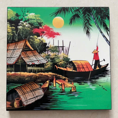 Tranh sơn mài - ĐỒNG QUÊ VIỆT NAM -hàng xuất khẩu nhiều mẫu