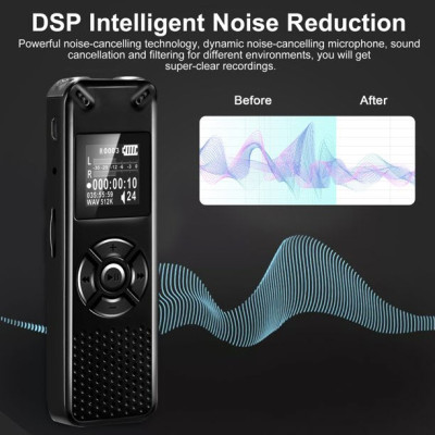 ROGTZ - Máy Ghi Âm Chuyên Nghiệp V91 Chip Xử Lý ATJ21275 Bộ nhớ 8Gb Loa ngoài Mic Thu Âm Kép Định dạng Nhiều chế độ ghi âm Ghi MP3/Wav Hỗ trợ Thẻ Nhớ Ngoài Màn hình LCD Pin 410mAh Thời gian Ghi 581 Giờ Mật Khẩu Bảo Vệ Hỗ trợ Đa Ngôn Ngữ - Hàng Chính Hãng