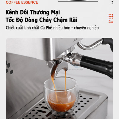 Máy Pha Cà Phê Espresso Gemilai CRM3007I Chuyên Nghiệp Thương Mại, Kiểm Soát Nhiệt Độ Pha Tùy Ý, Pha Cafe Espresso 58mm, Định Lượng Tùy Ý, Hàng Chính Hãng