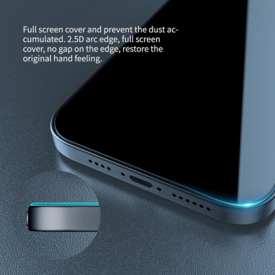Miếng dán cường lực chống nhìn trộm cho iPhone 14 Pro Max (6.7 inch) hiệu Nillkin Amazing Guardian mỏng 0.23mm, vát cạnh 2.5D, chất liệu kính AGC Nhật Bản - hàng nhập khẩu
