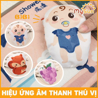 Sách vải cho bé sơ sinh bé 6 tháng dưới 1 tuổi Montessori bận rộn tương tác sách vải nỉ 3d mầm non MySun