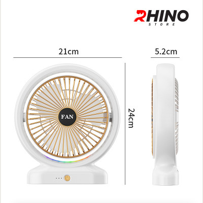 Quạt tích điện để bàn văn phòng Rhino F103 gồm 3 mức độ gió