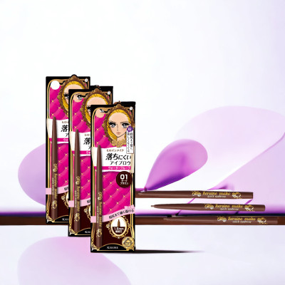 Bút Chì Sáp Kẻ Lông Mày Không Lem Trôi Lõi Siêu Mịn Màu Nâu Đen Kissme Heroine Make Quick Eyeliner