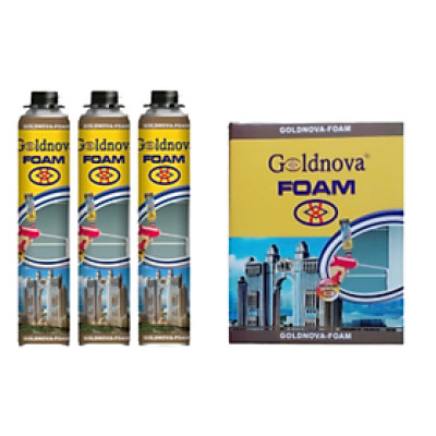 Keo Bọt (FOAM) Goldnova- 1 Hộp; Hộp =12 Lon/750ml