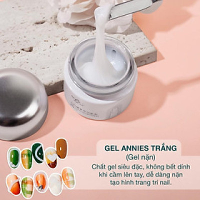 Gel Nặn Trắng ANNIES 20g Nặn Thú Nổi Nặn Hoa Nổi 3D Đa Năng Dễ Sử Dụng, Tạo Hình Dễ Dàng, Gel Đặc Khô Dẻo Mịn Không Bị Chảy, Không Dính Tay