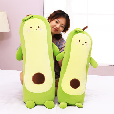 Gấu bông quả bơ cao cấp, gối ôm quả bơ vải nhung co giãn 4 chiều