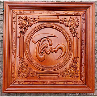 TRANH GỖ CHỮ TÂM TIẾNG VIỆT 
