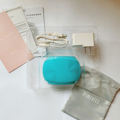 Máy tẩy da chết và massage cơ thể USA Silicone kháng khuẩn, công nghệ siêu âm HoMedics BDY-300 nhập khẩu  USA