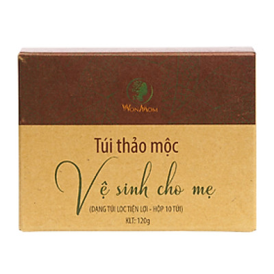Thảo mộc vệ sinh cho mẹ Wonmom, xông vùng kín thơm tho, se khít Wonmom ( 10 Túi/Hộp )
