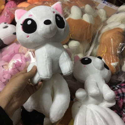 Gấu Bông Hồ Ly Tinh, Hồ Ly 9 Đuôi Tuyệt Đẹp Hot (10cm--->30cm) Cáo Trắng 9 Đuôi Cửu Vỹ Hồ Trong Tam Sinh Tam Thê, Hàng Cao Cấp