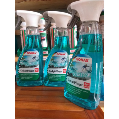Bảo dưỡng, làm sạch nhựa trong. Mùi Đại Dương Ca- ri-bê ban mai SONAX Cockpit Spray Matt Effect Ocean-fresh 364241 (500 ml)