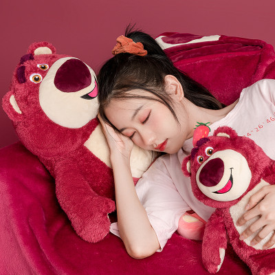 Gấu bông Lotso dâu màu đỏ mặt cười đáng yêu - Size từ 40cm đến 65cm - Quà tặng thú nhồi bông gấu dâu dáng đứng lông mịn.