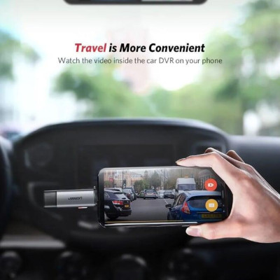 Ugreen UG50706CM185TK Màu Xám Đầu đọc thẻ nhớ TYPE C + USB 3.0 sang TF + SD - HÀNG CHÍNH HÃNG