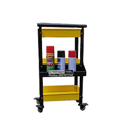 XE ĐẨY 3 NGĂN ĐA NĂNG VÀNG CÓ KHAY PHỤ