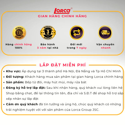 Máy hút mùi chữ T LORCA TA 6007P - Hàng Chính Hãng Nhập Khẩu Ba Lan Êm Ái Tiết Kiệm Điện Sức Hút Mạnh