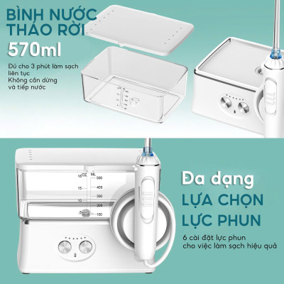 Máy tăm nước h2ofloss hf3 hoàn toàn mới. Phiên bản nâng cấp sử dụng sạc USB Type C
