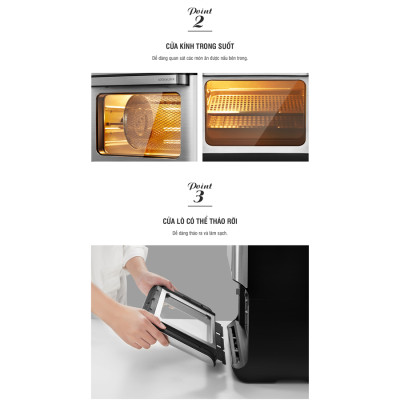 Lò Nướng Chân Không Điện Tử Lock&Lock EJF291BLK 10L - Hàng Chính Hãng