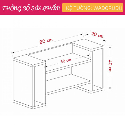 Giá đỡ sách nhỏ gọn phong cách hiện đại SMLIFE Wadorudu