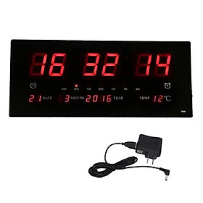 ĐỒNG HỒ LED TREO TƯỜNG BÁO GIỜ NHIỆT ĐỘ NGÀY THÁNG NĂM THỨ ĐA NĂNG