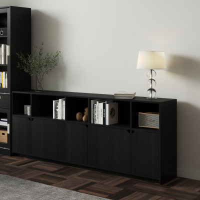 [Happy Home Furniture] CIRCLE, Tủ lưu trữ 5 cửa mở, 200cm x 34cm x 78cm ( DxRxC), TCM_071