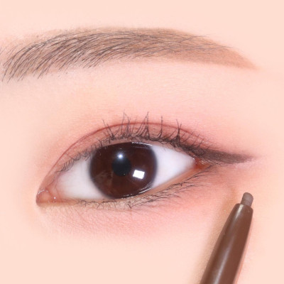 Bút Chì Sáp Kẻ Lông Mày Không Lem Trôi Lõi Siêu Mịn Kissme Heroine Make Quick Eyeliner Màu Nâu Đen