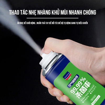 Chai Xịt Khử Mùi Khử Khuẩn KC 99,98% - Nội Thất Điều Hòa Ô Tô, Phòng Ngủ Tự Động Hàng Cao Cấp