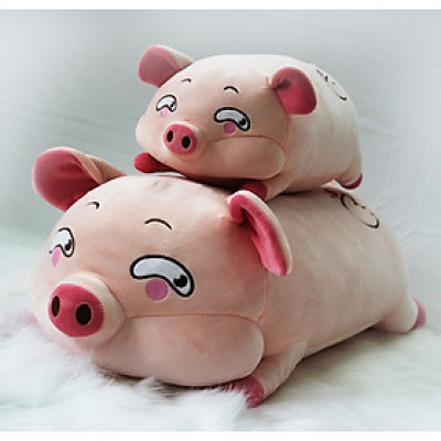 Gấu bông heo hồng mắt liếc vui nhộn, lợn mắt liếc đáng yêu siêu mềm (45cm--->75cm) vải miniso 4 chiều cao cấp mềm êm, an toàn cho trẻ nhỏ