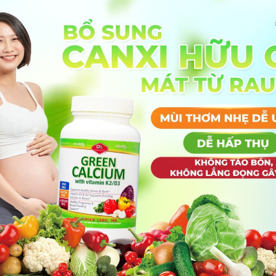 Green Calcium Olympian Labs – Bổ sung canxi hữu cơ hộp 100 viên (Mỹ)