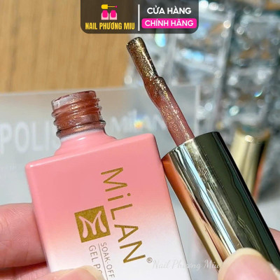 Set Sơn Thạch Nhũ Hồng MiLan 4 Màu Cao Cấp Làm Nail Đẹp, Chất Gel Mịn Dễ Kéo, Tặng Kèm Bảng Màu Gấu Làm Móng Siêu Đẹp Sơn Gel Nữ Women