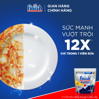 Viên rửa chén bát Finish Quantum túi 21 viên