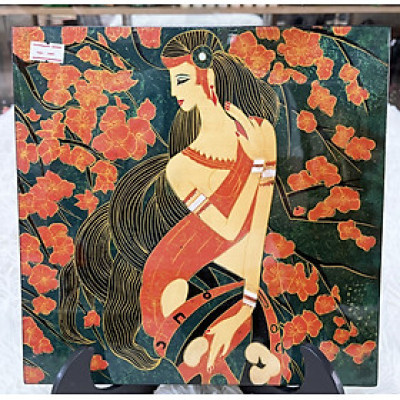 Tranh Cách Điệu Cô Gái Sơn Mài Cao Cấp Thanh Bình Lê