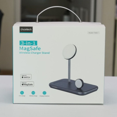 Bộ đế sạc CHOETECH T589-F Mag-Safe 3 in 1 (hàng chính hãng)