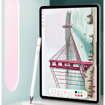 Bút cảm ứng stylus 2 đầu 2 in 1 hiệu WIWU Pencil One cho iPad Pro / iPhone / Android / màn hình cảm ứng các loại / Samsung Huawei Oppo Xiaomi Nokia (cảm ứng siêu mượt mà, dung lượng pin cao, thiết kế thời trang) - Hàng nhập khẩu