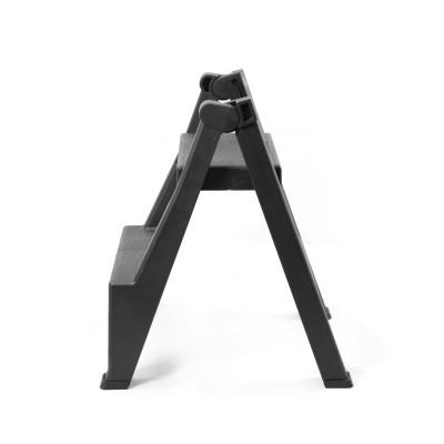 Thang đứng 2 bậc 48x16x65cm TRUST - Nhựa PP bền chắc, gấp gọn tiện lợi, dễ sử dụng - Đen