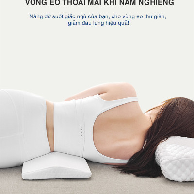 Đệm Gối Kê Lưng Ngủ OFFICE CHILL Đệm Kê Thắt Lưng Cao Su Non Hỗ Trợ Đau Lưng Thoát Vị Đĩa Đệm Bảo Hành 1 Năm