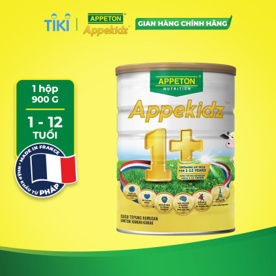 Sữa dinh dưỡng Appeton Appekidz 1+ dành cho trẻ 1-12 tuổi - Lon 900g